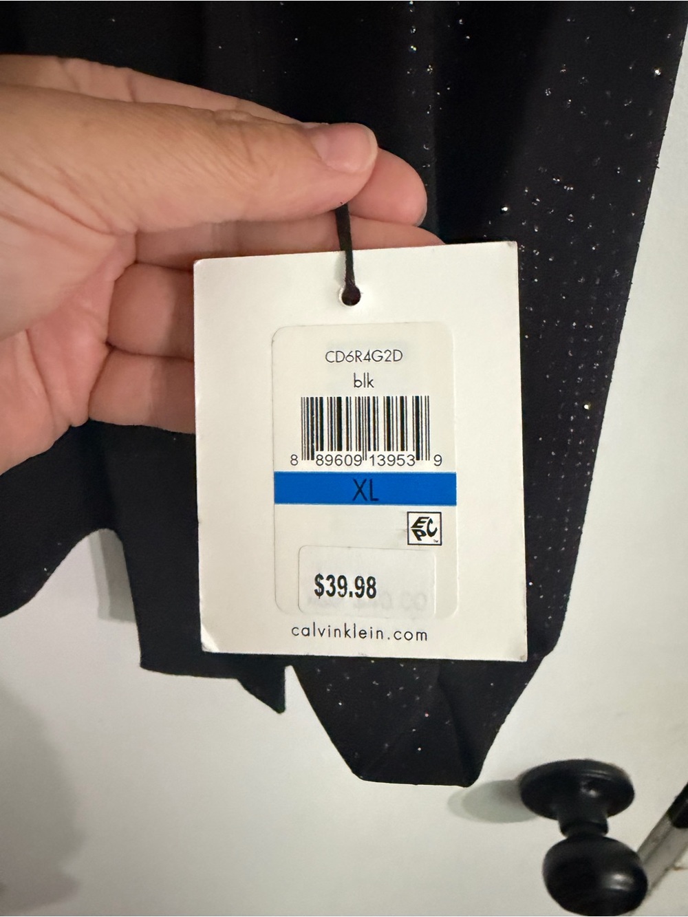 Calvin Klein Black Metallic Knit Shrug | Women’s Size XL | Sparkle Cardigan NWT - Picture 5 of 5